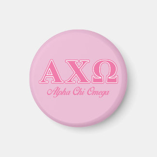 Íman Alphi Chi Omega Letras Rosa