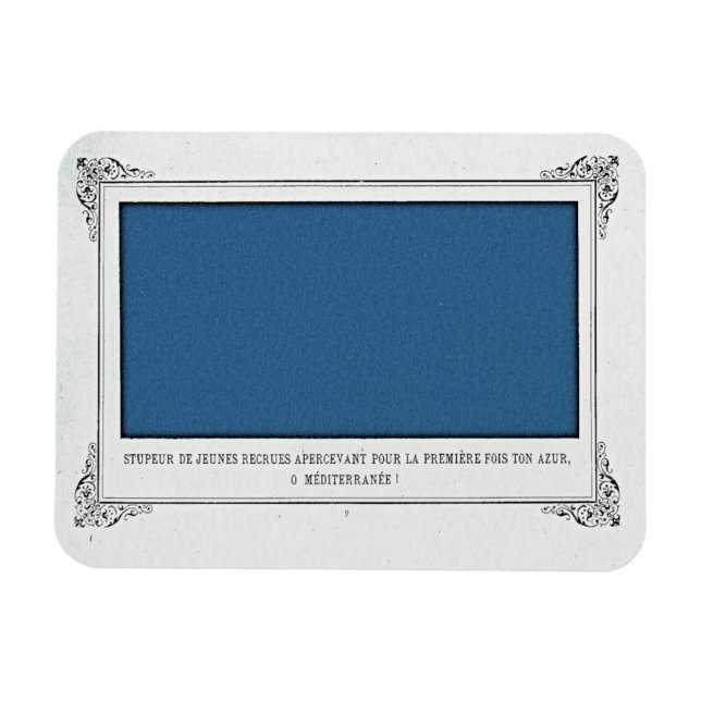 Íman Alphonse Allais, April Fools, Blue, Abstrato Art (Horizontal)