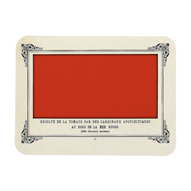 Íman Alphonse Allais, April Fools, Red, Abstrato Art (Horizontal)