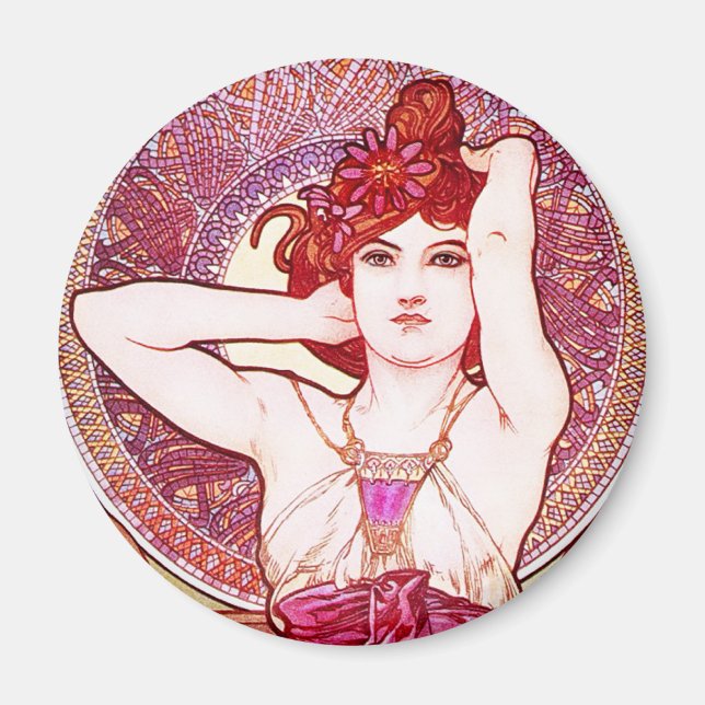 Íman Alphonse Mucha Ametyst Magnet (Frente)