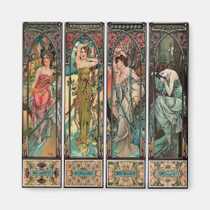 Íman Alphonse Mucha art, art nouveau, vintage, fêmeas
