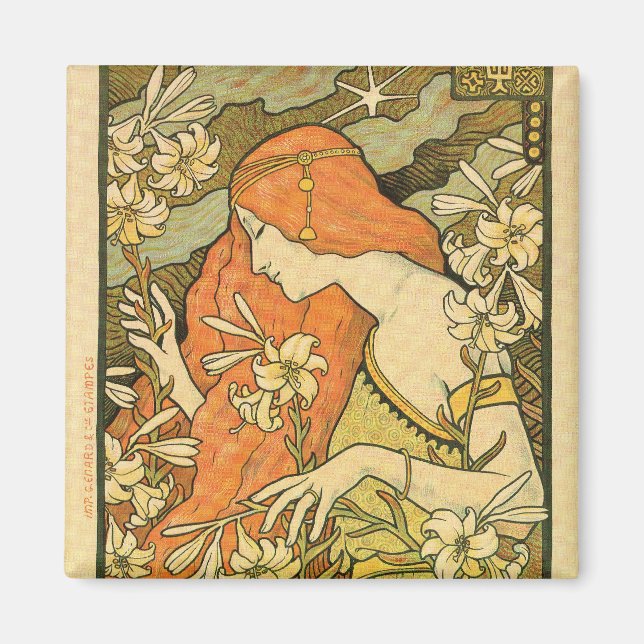 Íman Alphonse Mucha Art Deco (Frente)