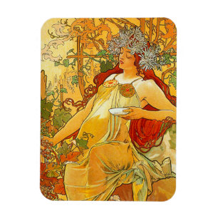 Íman Alphonse Mucha Art Nouveau Autumn