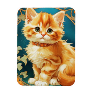 Íman Alphonse Mucha Art Nouveau Cat