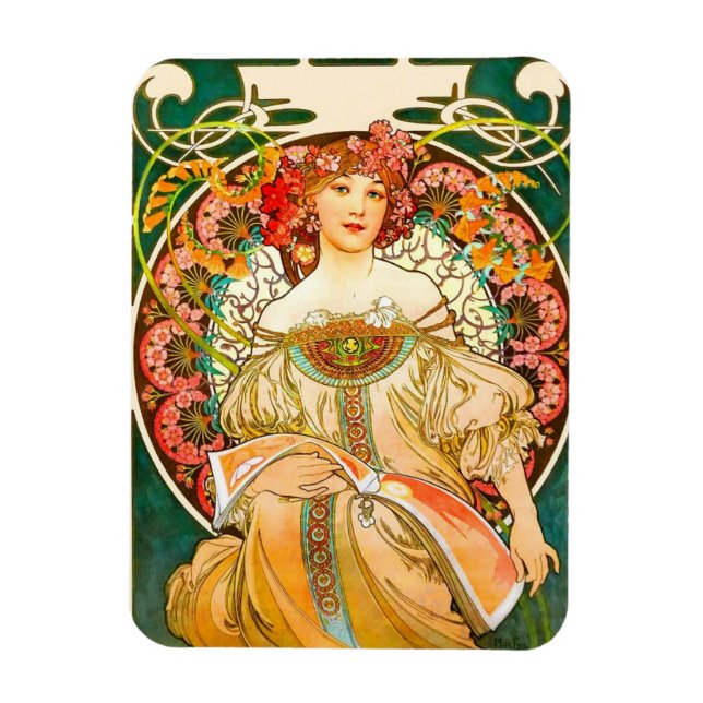 Íman Alphonse Mucha Art Nouveau Daydre (Vertical)