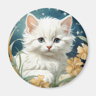 Íman Alphonse Mucha Art Nouveau Kitten