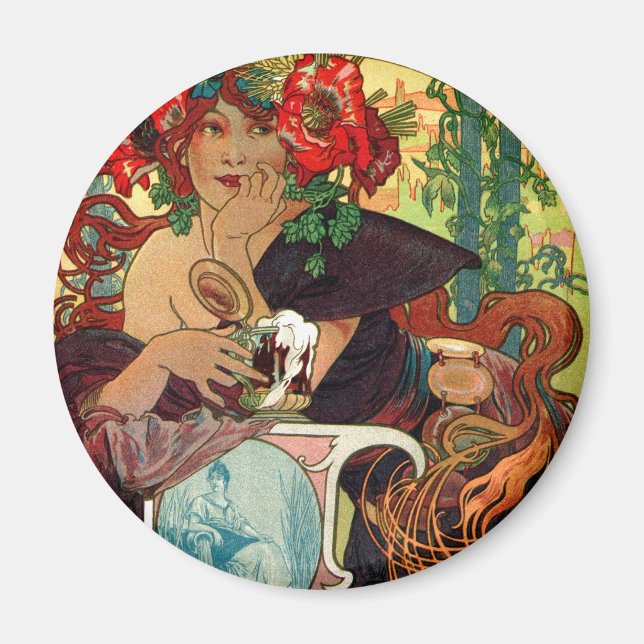 Íman Alphonse Mucha Bieres De La Meuse (Frente)