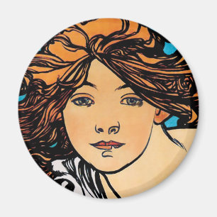 Íman Alphonse Mucha - Ciclos Perfecta Retro Art Nouveau