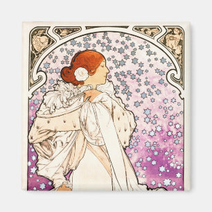 Íman Alphonse Mucha La Dame 1896 Art Nouveau Vintage