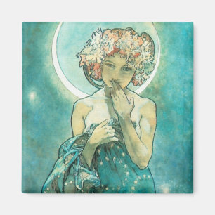 Íman Alphonse Mucha Moonlight Clair De Lune Art Nouveau