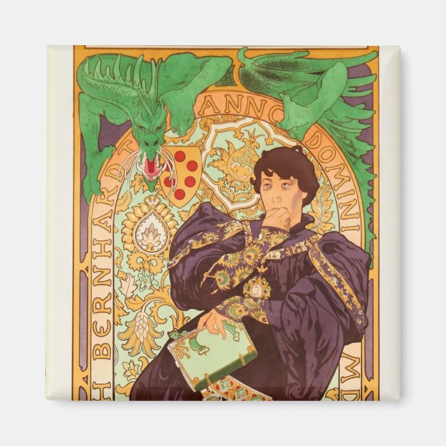 Íman Alphonse Mucha Prince e Dragon (Frente)
