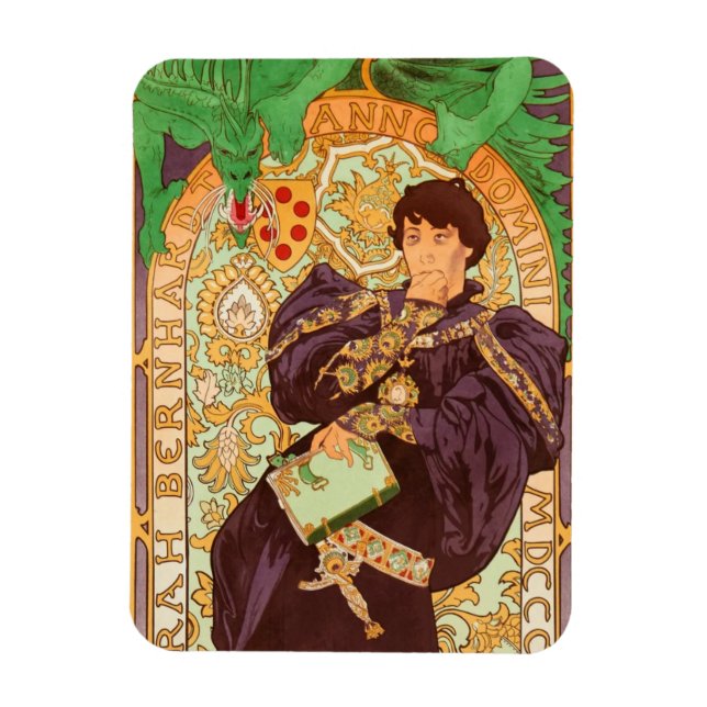 Íman Alphonse Mucha Prince e Dragon (Vertical)
