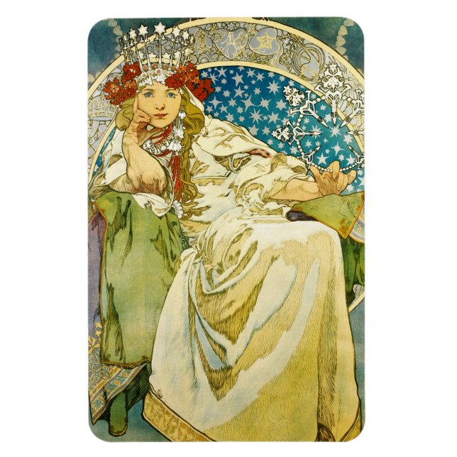 Íman Alphonse Mucha Princess Hyacinth Art Nouveau (Vertical)