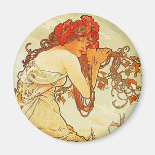 Íman Alphonse Mucha Summer Magnet