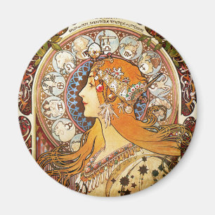 Íman Alphonse Mucha Zodiac