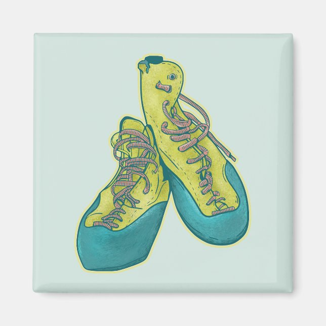 Íman Alpinismo antigo com calçados (Frente)