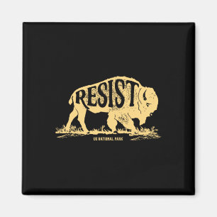 Íman Alt Us National Park Resist Service T Shirt Bison