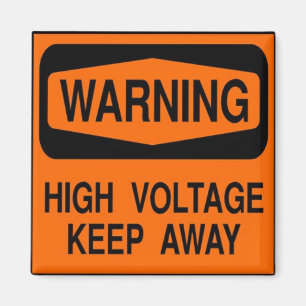 Íman alta tensão de advertência