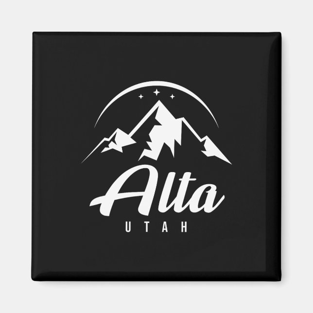 Íman Alta Utah Ski Resort Ski Snowboard (Frente)