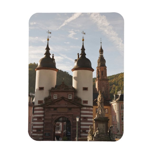 Íman Alte Brucke em Old Town, Heidelberg, Alemanha (Vertical)