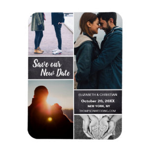 Íman Alterar a data Salvar nossa nova foto de casamento