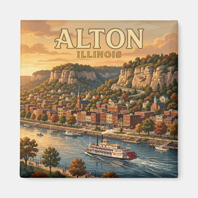Íman Alton, Illinois EUA (Frente)