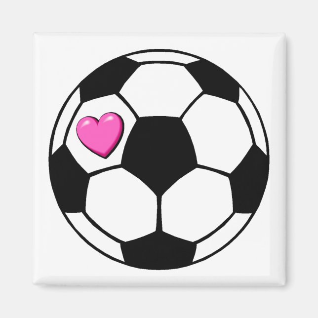 Íman Altura Rosa da Bola do Futebol (Frente)