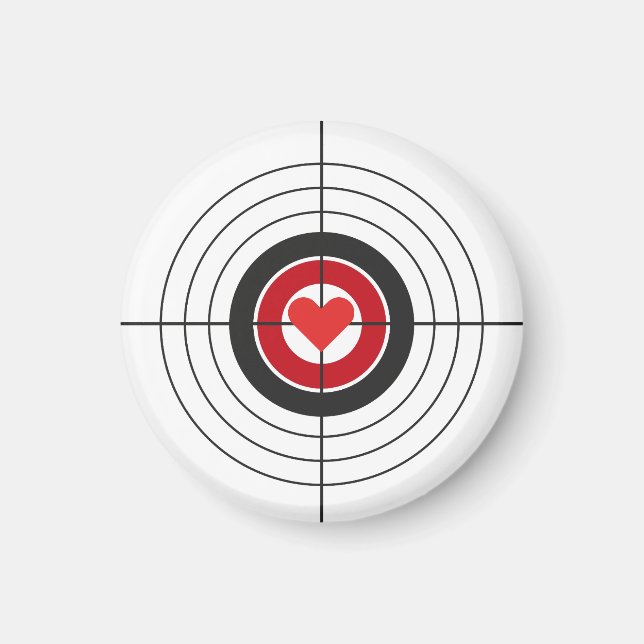 Íman Alvo de Olhos Bullseye com Magnetos Cardíacos (Frente)