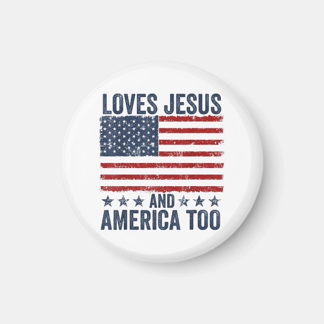 Íman Ama Jesus e América a Deus, cristão 4º de J (Frente)