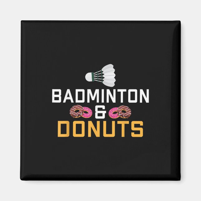 Íman Amante de Badminton e Donuts Badminton  (Frente)