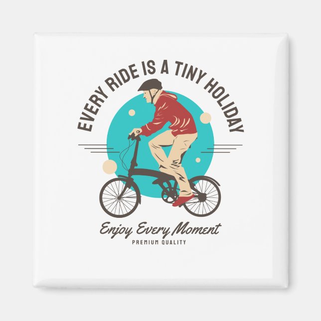 Íman Amante de Bicicleta - Aproveite Cada Momento (Frente)
