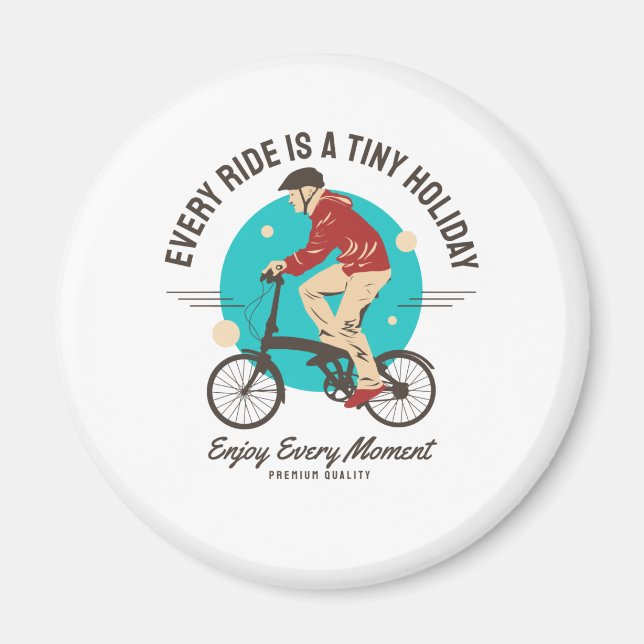 Íman Amante de Bicicleta - Aproveite Cada Momento (Frente)