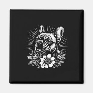 Íman Amante de Cachorro Bulldog Francês Estilo Tatuagem