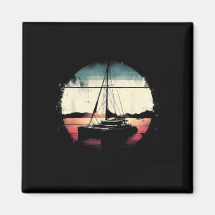 Íman Amante de Catamarã - Vela de Barco Vintage Marinhe