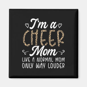 Íman Amante de Cheerleading Engraçado Padrão de Leopard