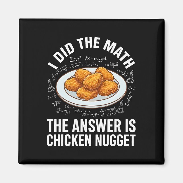 Íman Amante de Comida Divertida Fiz a Conta a Resposta  (Frente)
