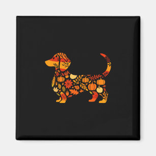 Íman Amante de Dachshund Outono Doxie Mãe Dia de Ação d
