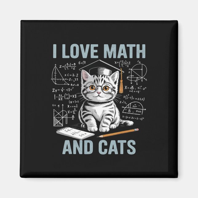 Íman Amante de Gato de Matemática Professor de Matemáti (Frente)