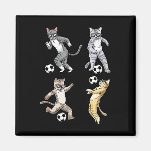 Íman Amante de Gato Engraçado Jogador de Futebol Brinca