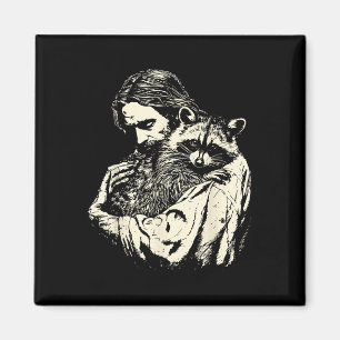 Íman Amante de Guaxinim Panda Trash Cristão Jesus Segur