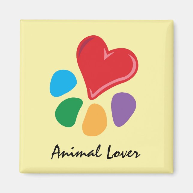 Íman Amante de os animais_Coração-Pata (Frente)