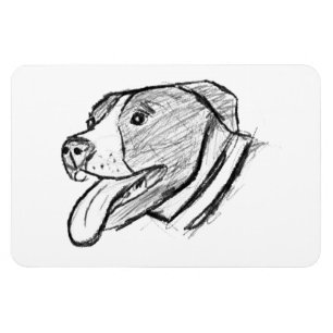 Íman amante de os animais de foto-cão desenhado pela m