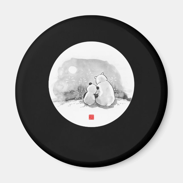 Íman Amante de os animais De Panda E Urso Polar (Frente)