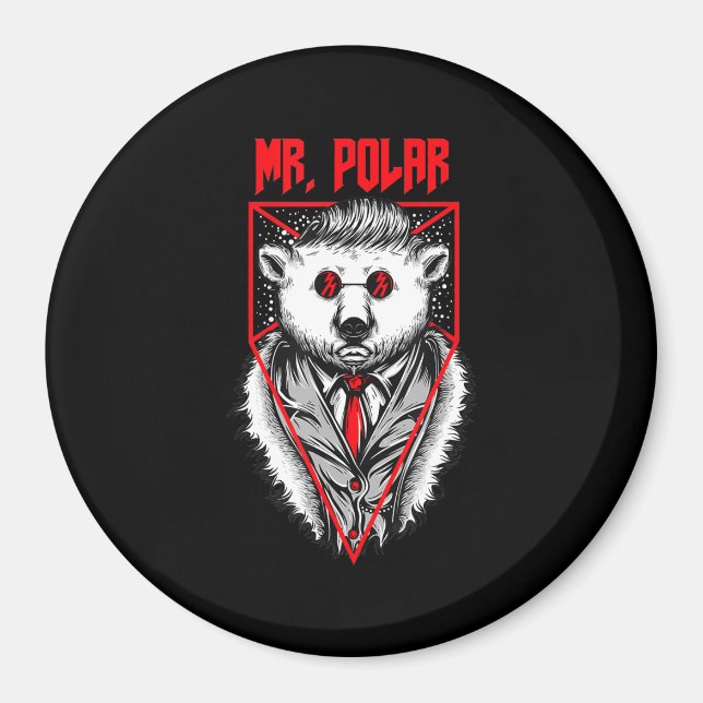 Íman Amante de os animais Polar Design A Engraçado Do U (Frente)