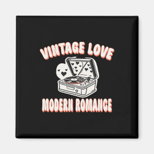 Íman Amante de Vinil Dia dos Namorados Amor Vintage Mod