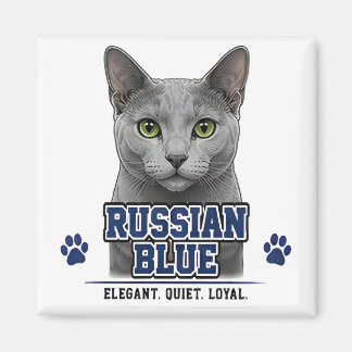 Íman 🐾 Amante do Azul Russo 🐾