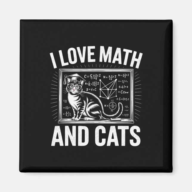Íman Amante do Gato da Matemática Professor de Matemáti (Frente)