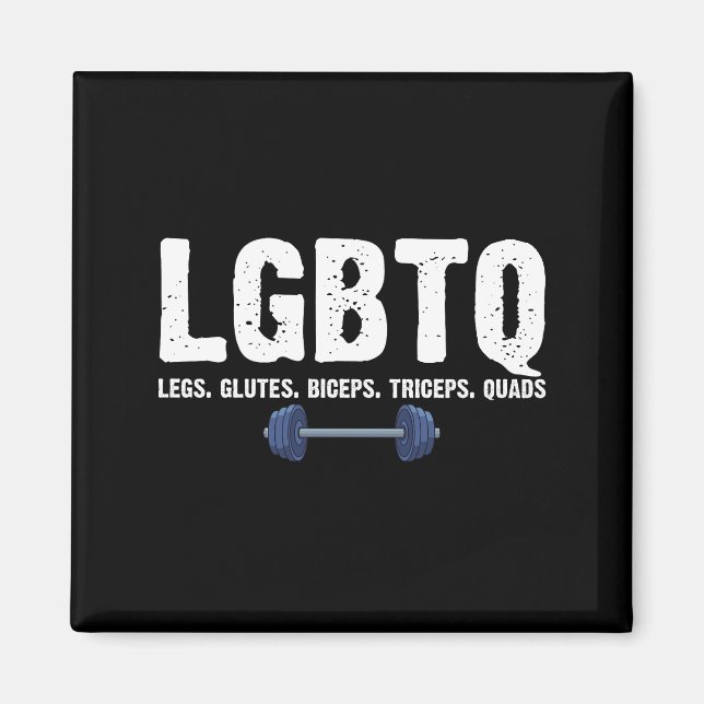 Íman Amante do Ginásio LGBTQ Pernas Glúteos Bíceps Tríc (Frente)