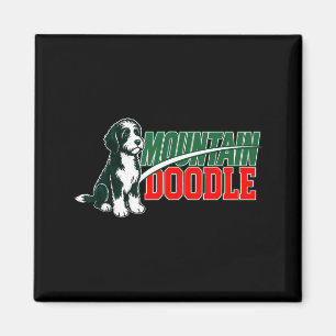 Íman Amantes de cães doodle da montanha vintage retrô a