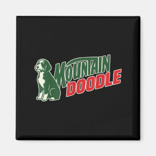 Íman Amantes de cães doodle da montanha vintage retrô a